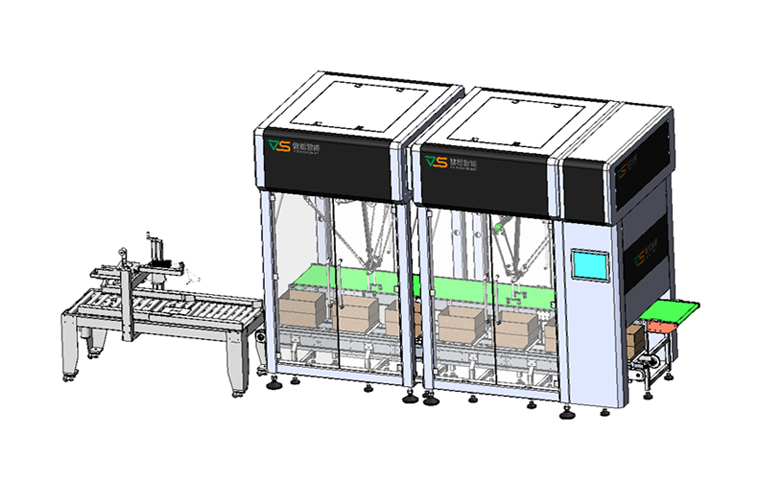 Dual-robot flexible packing unit